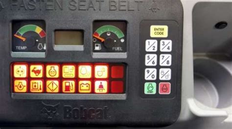 the light indicators on a bobcat excavator mini|bobcat traction control light.